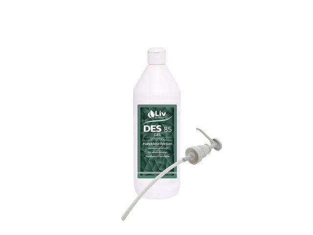 Handdesinfektionsgel Liv Des 85% Gel med Pump 1L