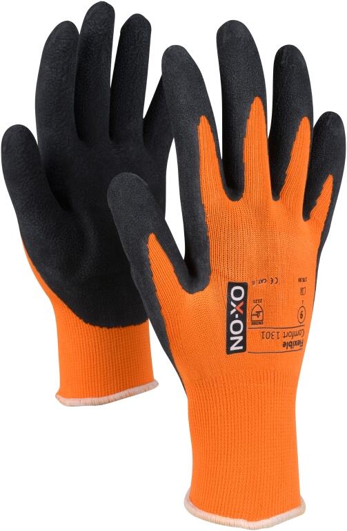 Handske OX-ON Flexible Comfort 1301 Svart-Orange S10