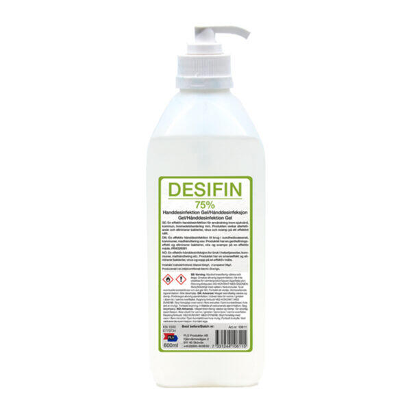 Handdesinfektion PLS Desifin 75% Tunn med Pump 600ml