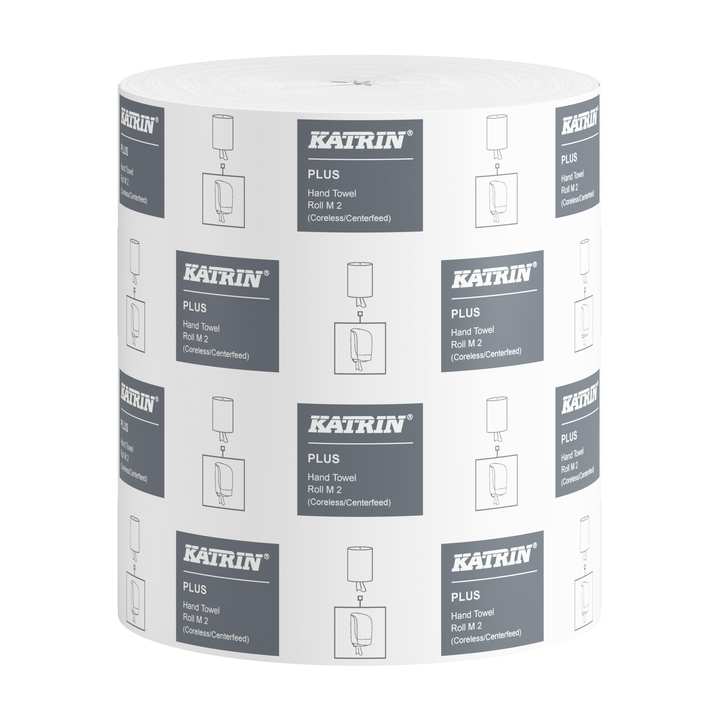 Handtorkrulle Katrin Plus Hylslös M2 167m Vit 6rl