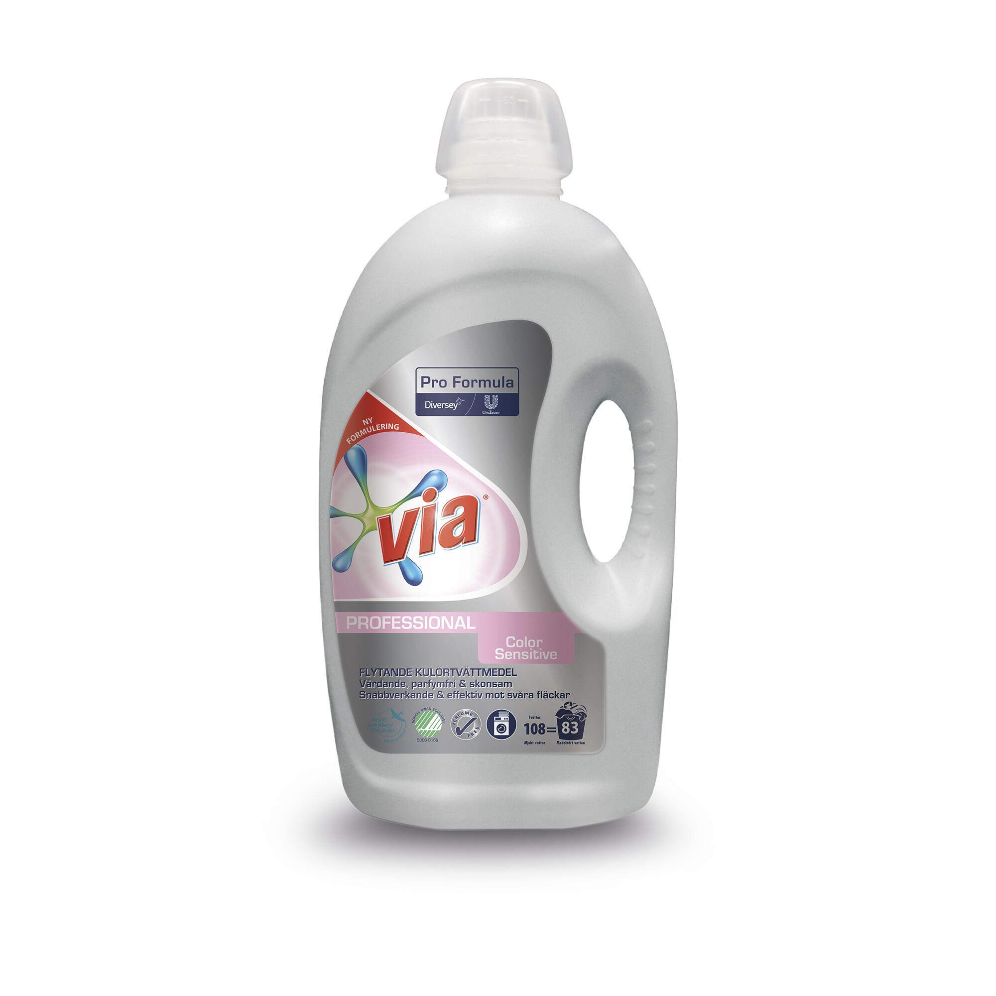 Flytande Tvättmedel Diversey Via Pro Formula Color Sensitive 4.32L