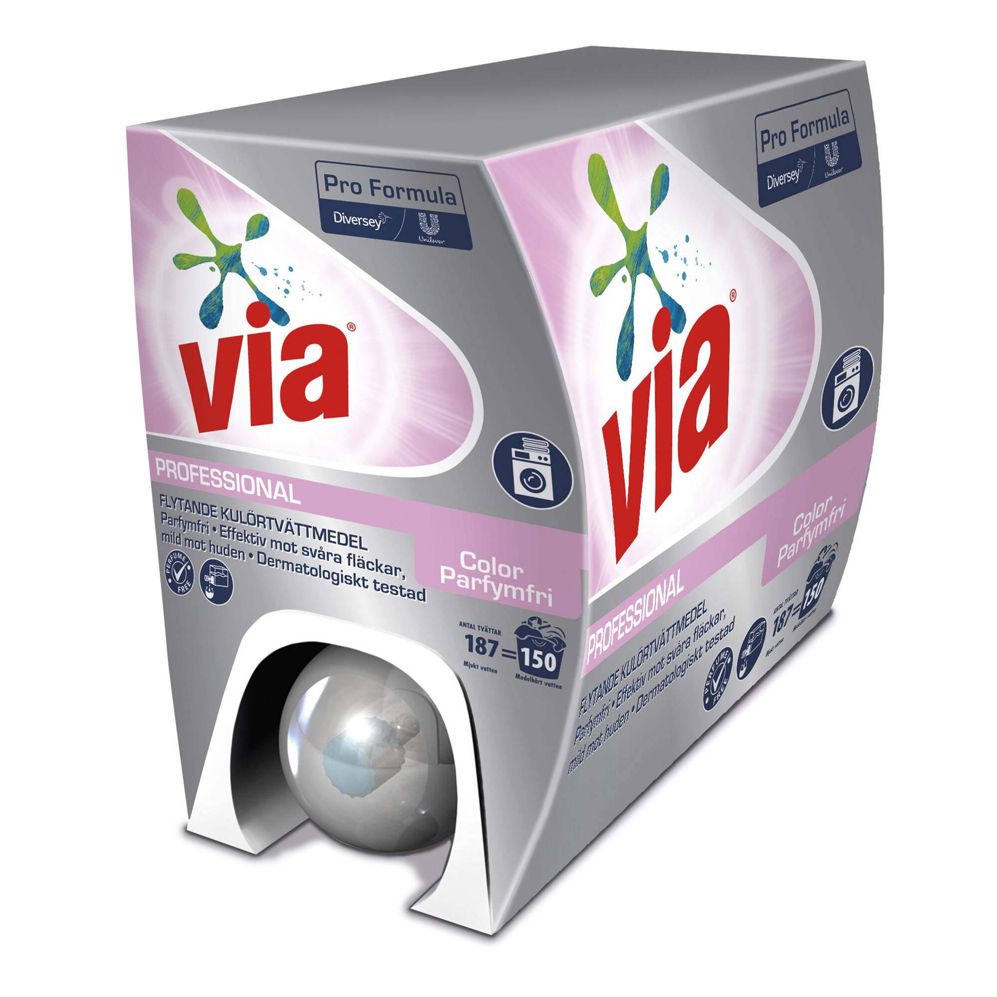 Tvättmedel Diversey Via Pro Formula Flytande Color Sensitive 7.5L