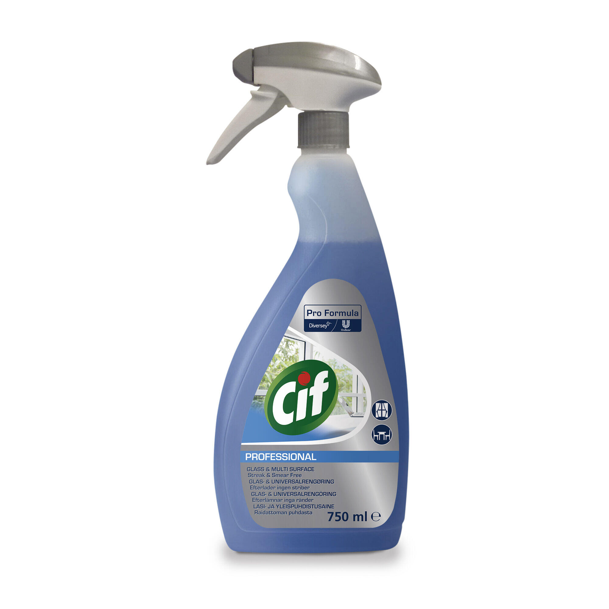Fönsterputsmedel Diversey Cif Pro Formula Glass & Multi Surface Cleaner 750ml