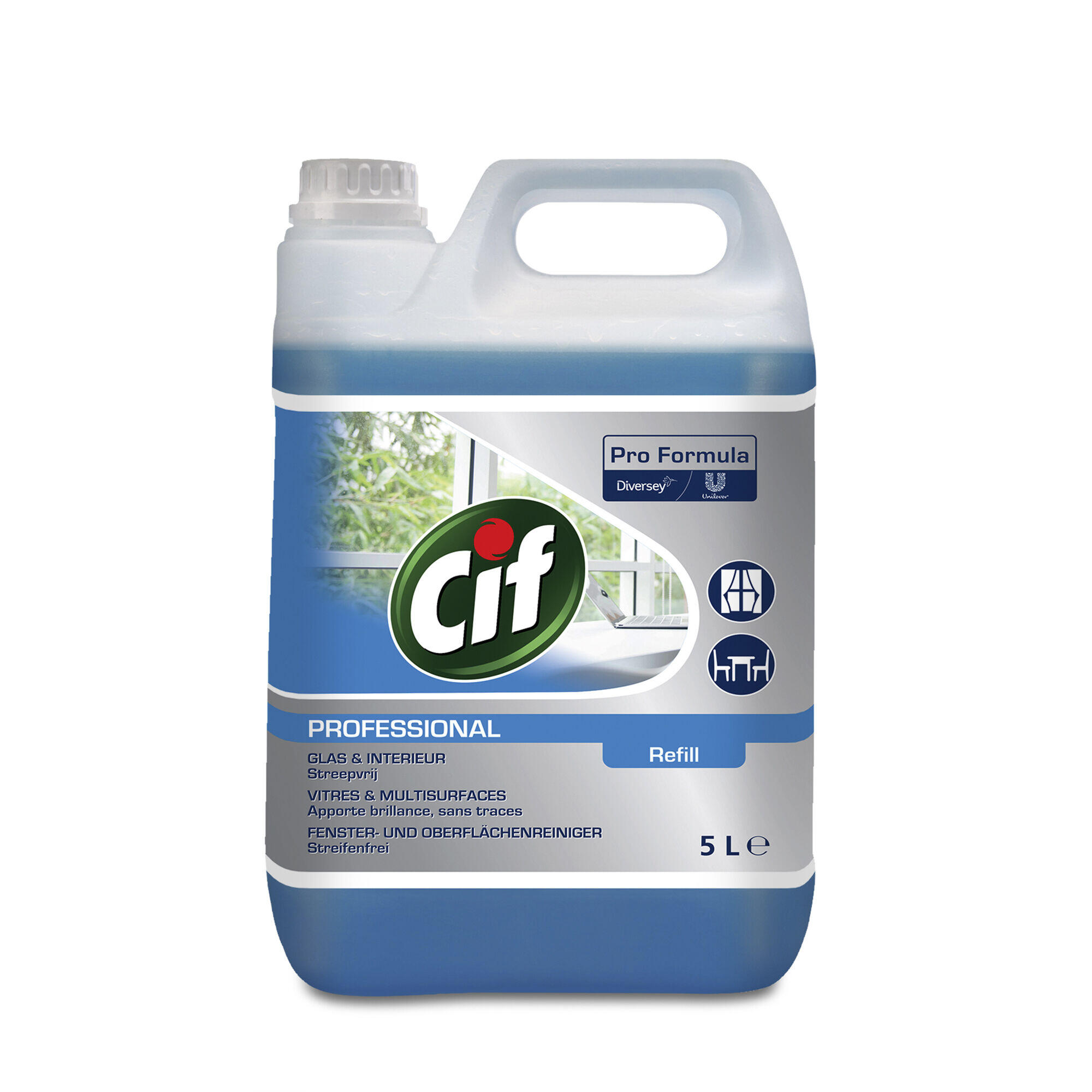 Fönsterputsmedel Diversey Cif Pro Formula Glass & Multi Surface Cleaner 5L