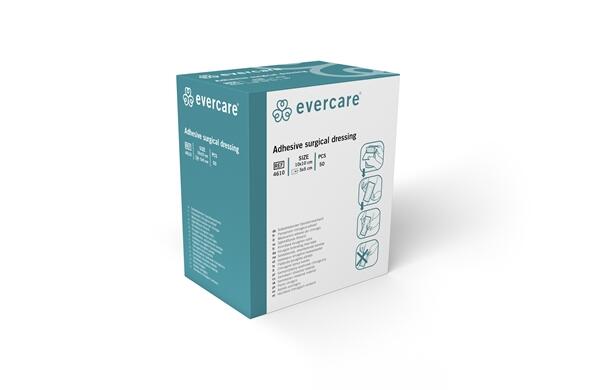 Absorberande Förband Evercare Häftande 10x10cm 50st