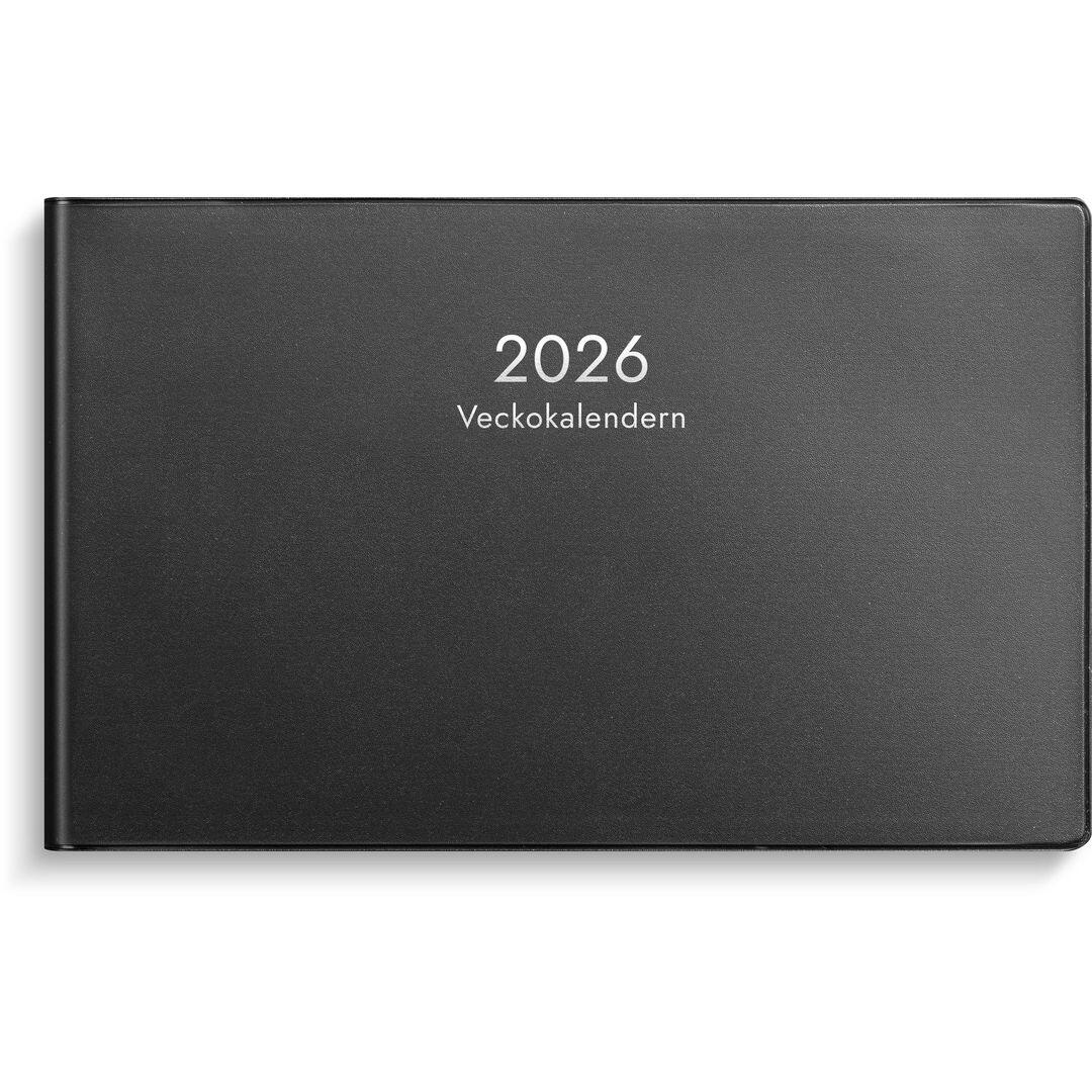 Veckokalender Burde Plast Svart 2026
