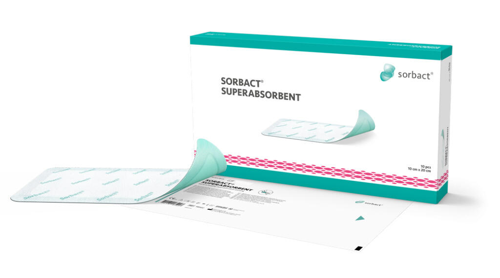 Superabsorberande Förband Sorbact Superabsorbent Grön 10x20cm 10st