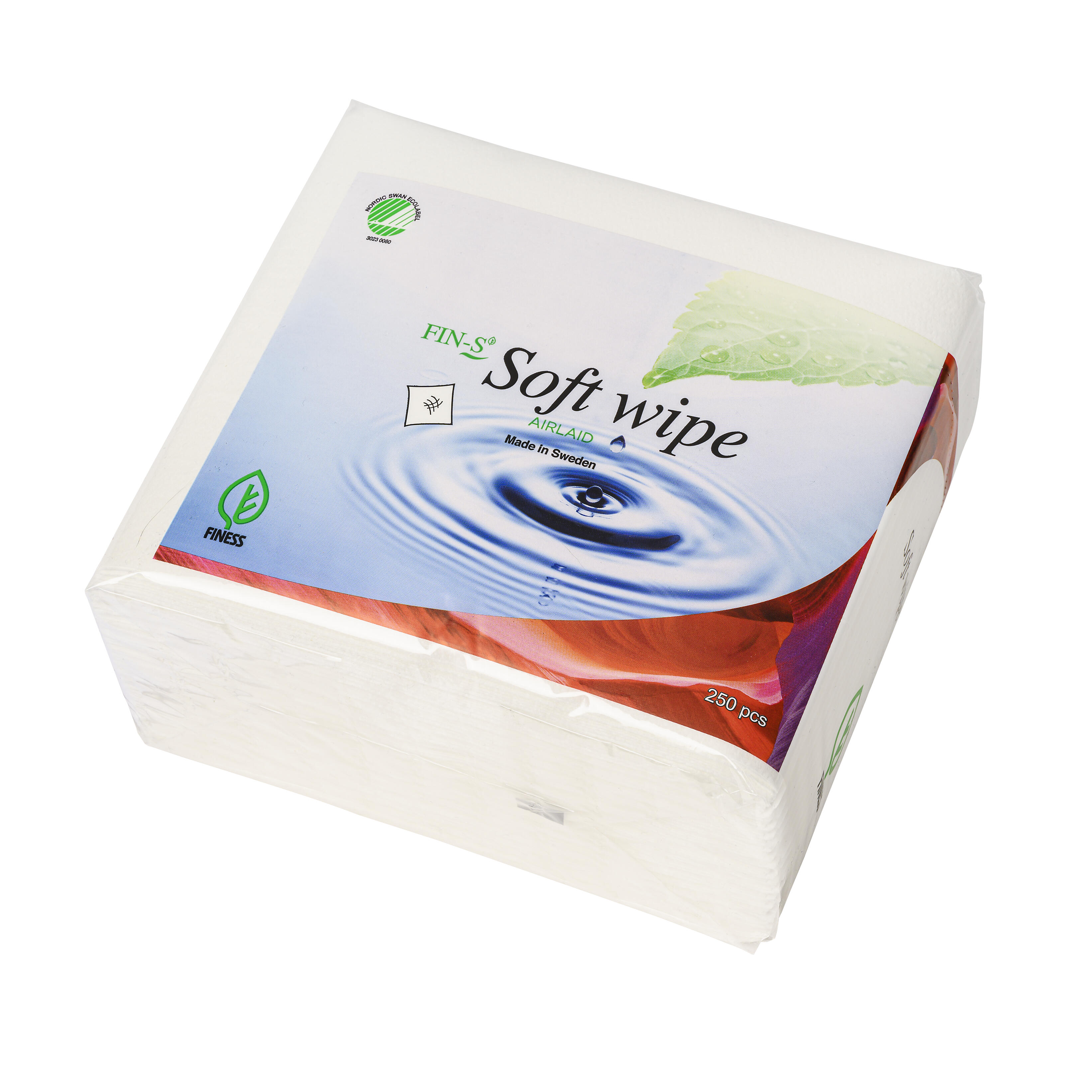 Tvättlapp Finess Soft Wipe Airlaid 1-Lagers Vit 20x17.5cm 250st