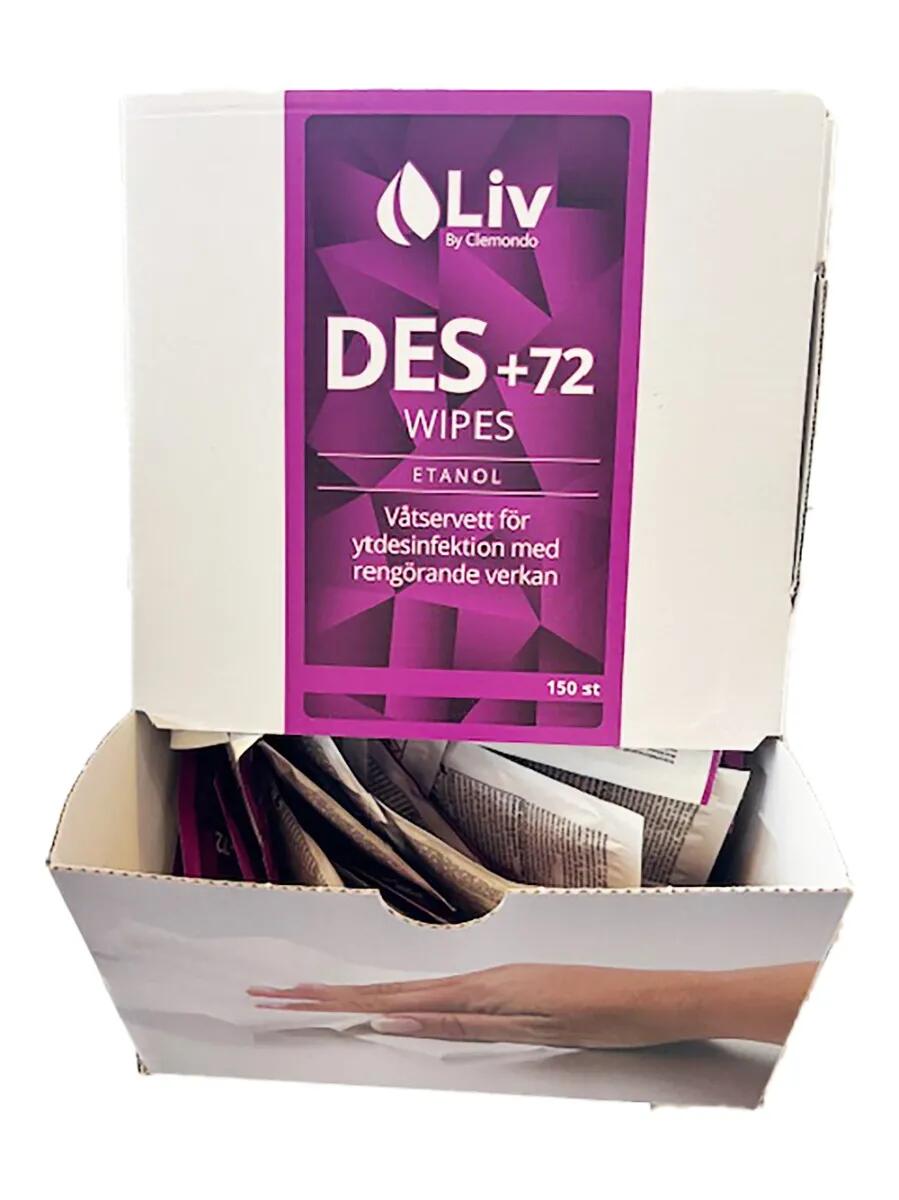 Ytdesinfektionservett Liv Des +72 150st