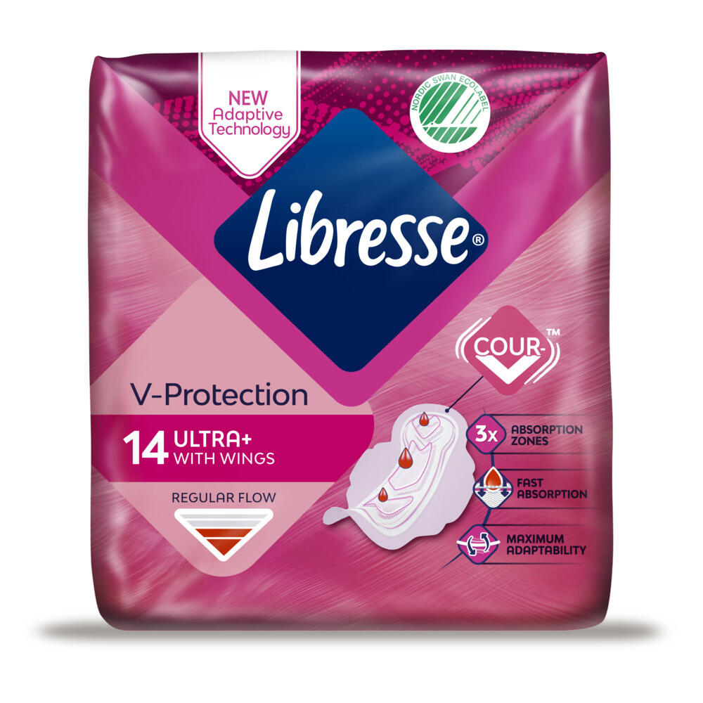 Dambinda Libresse Invisible Ultra Thin Normal med vingar 14st
