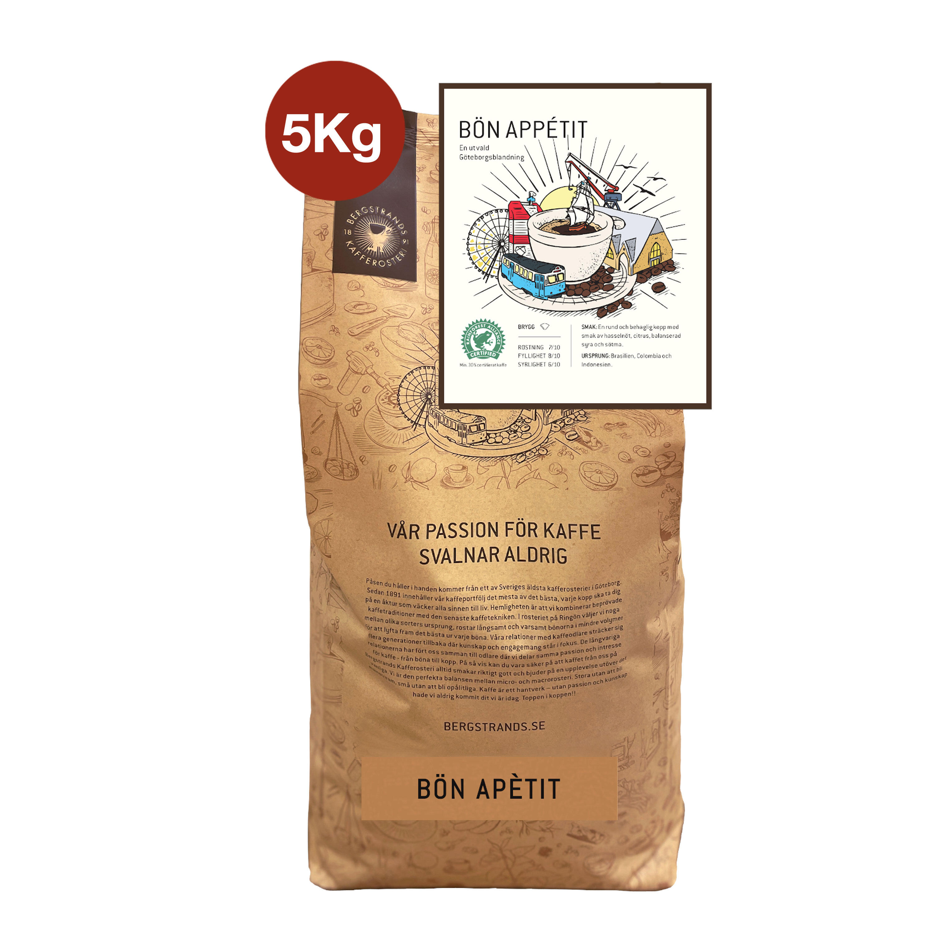 Kaffe Bergstrands Bön Appétit 5kg