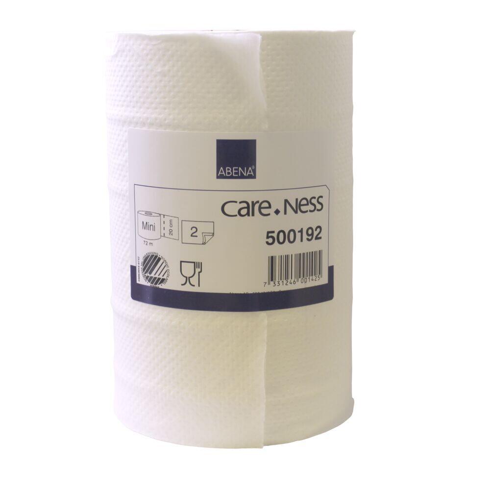 Handtorkrulle Abena Care-Ness Excellent Mini Med Hylsa 2-Lag Vit 72m 12rl
