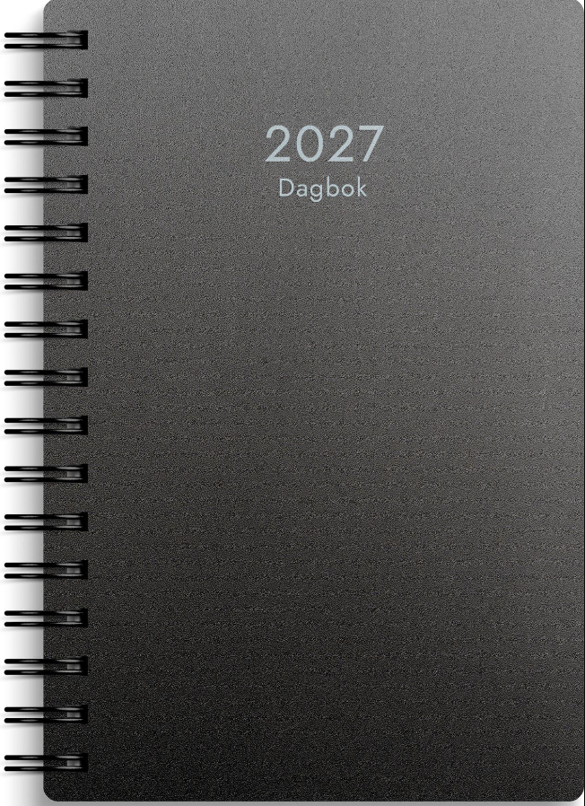 Dagbok Burde 2027 PP-Plast Svart