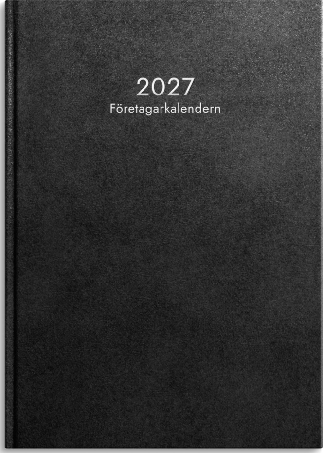 Almanacka Burde 1066 Företagarkalendern Konstläder Svart 2027