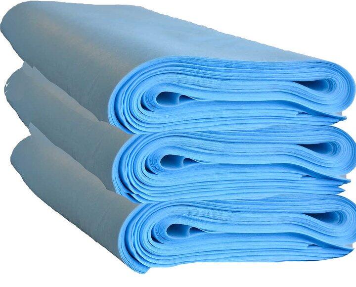 Bänkpapper Infibra Viscosoft Halvkropps Blå 60x98cm 600st