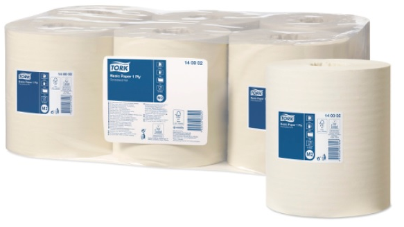 Torkrulle Tork Basic M2 Vit 1-lag 6rl